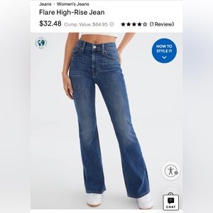 NWOT Aeropostale medium wash high rise flare jeans